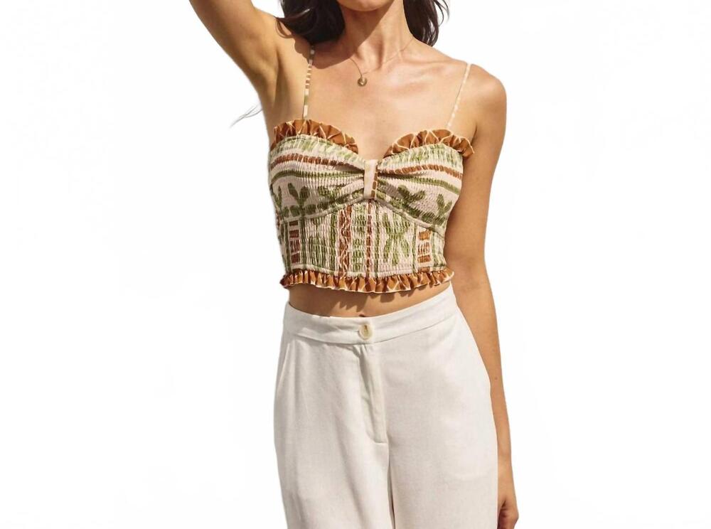 NEW DRESS FORUM sweetheart smock top in bahama
